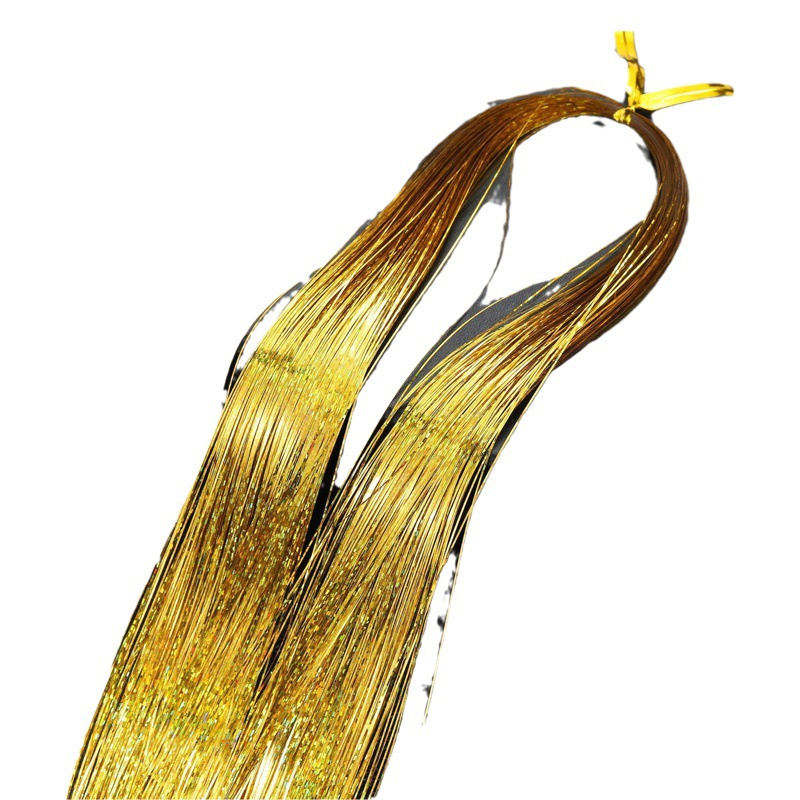 Oropel hair16 color colorido inconsútil oro alambre extensión del pelo traje alicates crochet comercio exterior colorido láser extensión del pelo