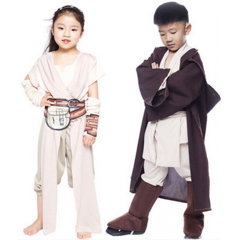 Cos服星球大戰絕地武士原力覺醒兒童絕地武士蕾伊兒童星球白兵服