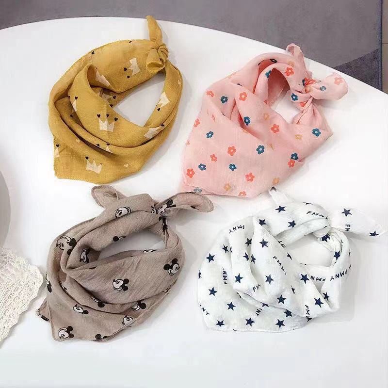 children scarf Collar Cotton and hemp Kerchief spring and autumn Thin section baby baby Scarf Windbreak keep warm Independent