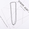 Tide, lightening hair dye stainless steel, necklace with letters, chain for key bag , accessory hip-hop style