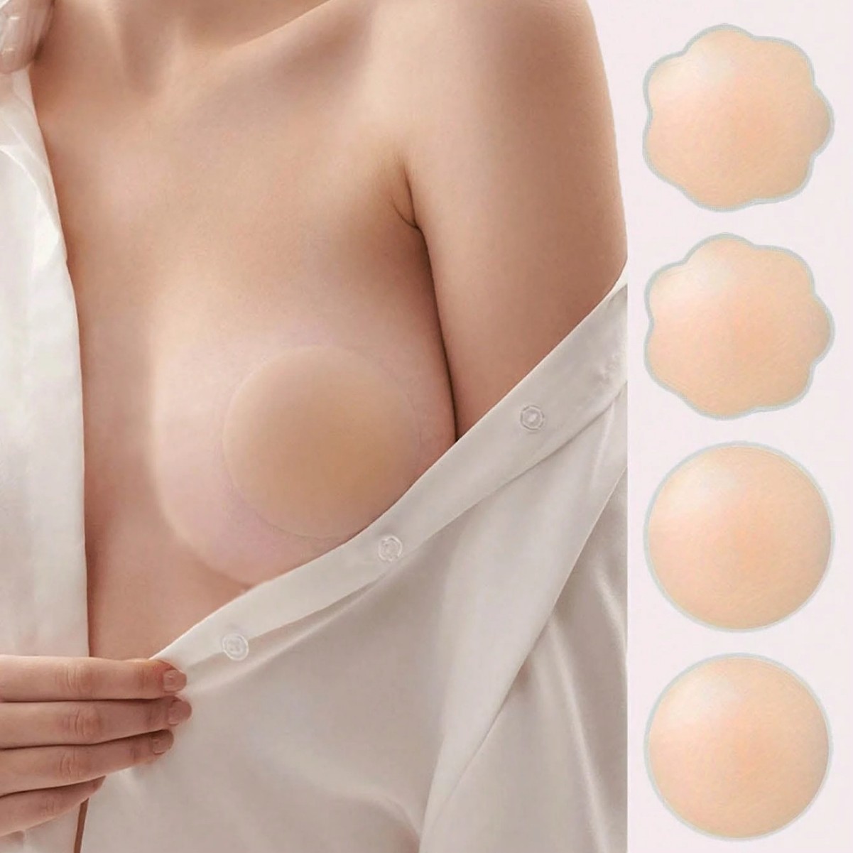 Tiktok Hot-Selling Disposable Breast Patches for Women, Ultra-Thin, Invisible, Traceless, Anti-Exposure, Summer Anti-Sweat Breast Patches