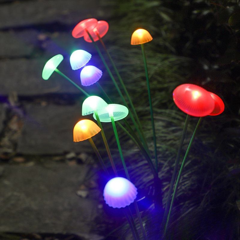 Led Solar Jellyfish Light, Silicone Mushroom Ground Light, Outdoor Garden Courtyard Decoration Lawn Light Led Solar Jellyfish Light, Silicone Mushroom Ground Light, Outdoor Garden Courtyard Decoration Lawn Light