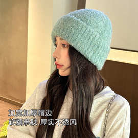 2024新款韩系帽子女秋冬季保暖护耳针织帽显脸小百搭时尚毛线帽子