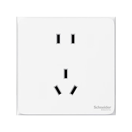 Schneider Haocheng switch socket wall switch panel 86 type white oblique five-hole socket three-hole air conditioner