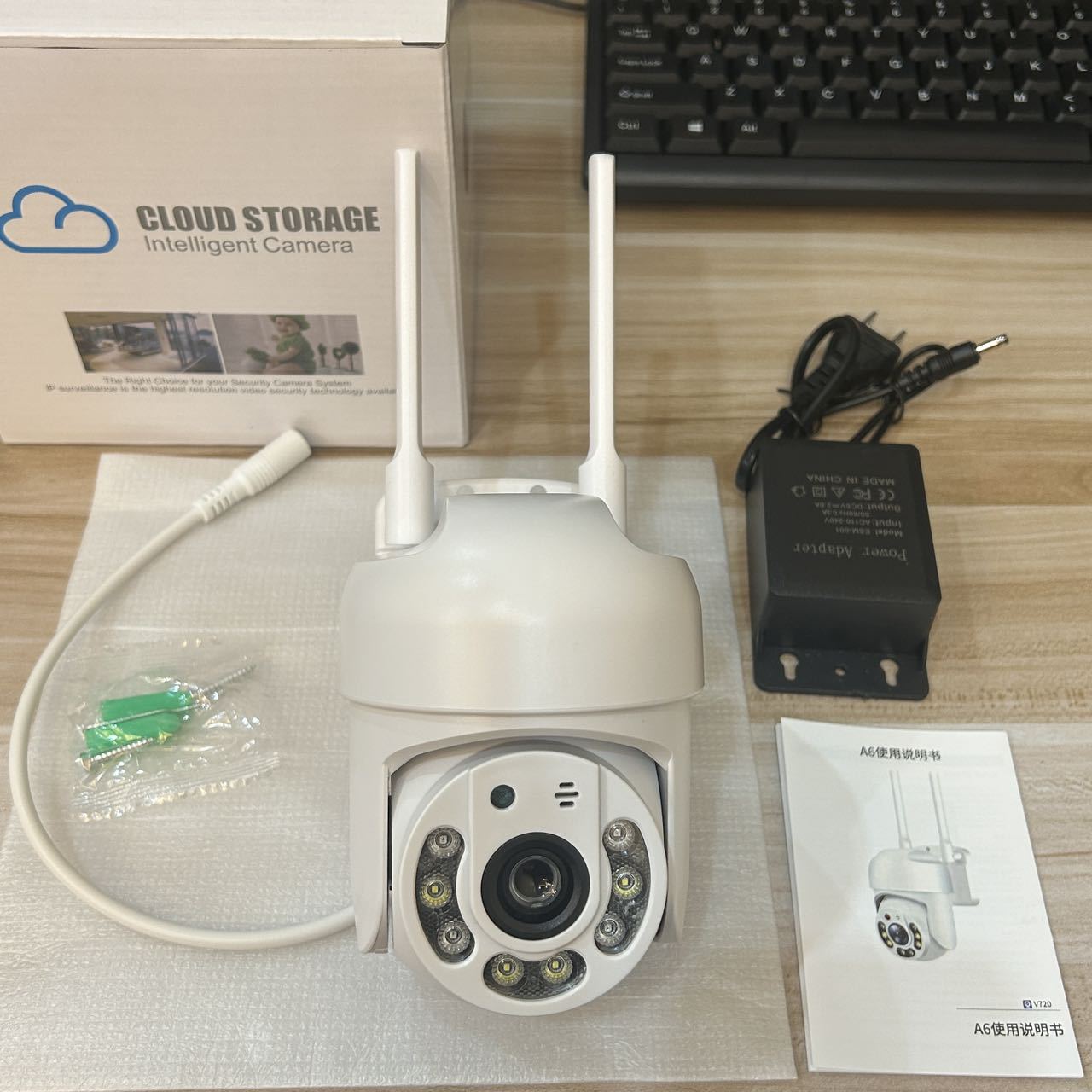 E27 cámara de bombilla HD cámara de doble luz doméstica a todo color WiFi cámara de vigilancia de seguridad de visión nocturna A6