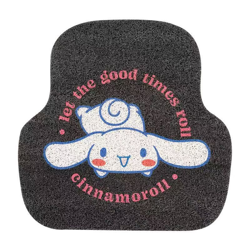 Car Foot Pvc Car Mat Cute Cartoon Cinnamon Dog Car Anti-Dirty Foot Mat Car Wire Ring Scraping Foot Mat