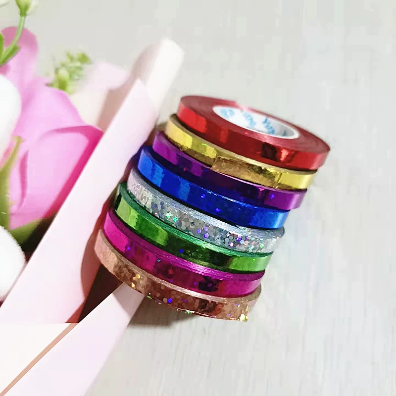 Трансграничная оптовая продажа 10 метров лента для воздушных шаров флаг Лазерная лента украшение для вечеринок флаг Свадебный макет подходит лента