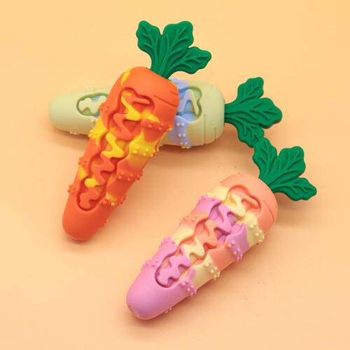 Cross-border pet toys, bite-resistant carrots, silicone teeth grinding sounds, dog toys that are chewable and make noises, dog supplies