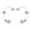 Small ear clips, design earrings, with snowflakes, no pierced ears, 2022 collection