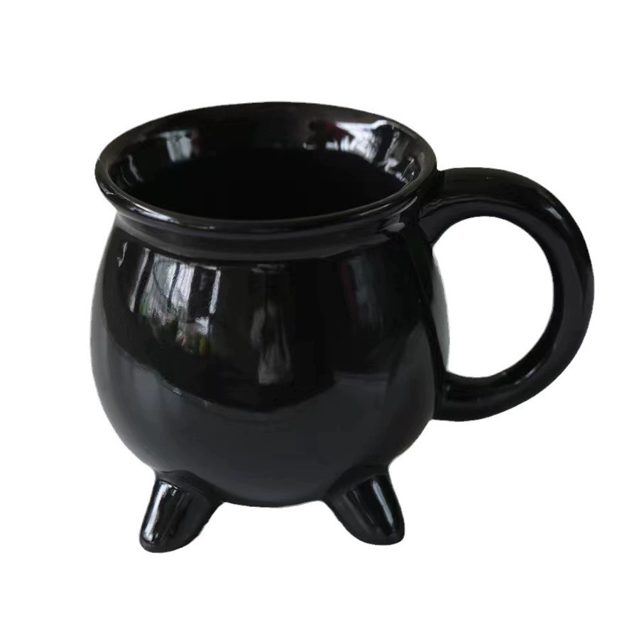 Керамическая кружка (Spot Ceramics) чугунный стиль, 301–400 мл, дизайн ведьмы на Хэллоуин