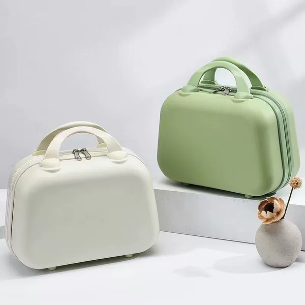 14inch Suitcase for girls, makeup case, portable travel toiletry bag, small luggage box, gift storage box, printing