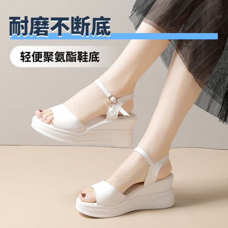 Sandallas de tacones inclinados para mujeres 2026 nuevo estilo cómodo de botón de botón de tacones altos muffins soleas antideslizantes sandalias para mujeres image 2