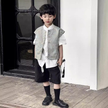 ��ͯ��ʽ���׳�����װ2026�ļ��¿���ɫԲ��񻨱���ͯװ���纺��