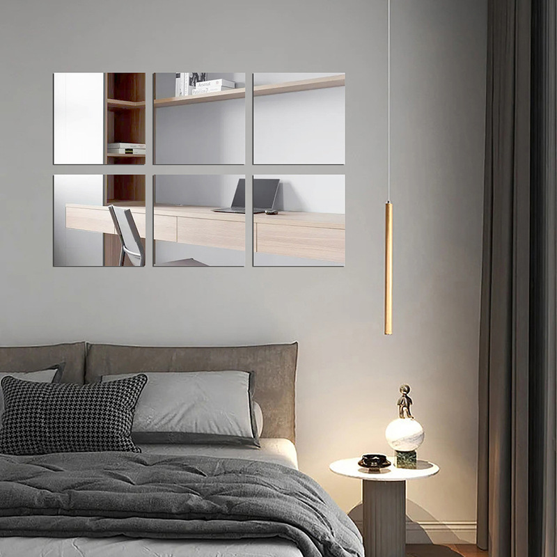 PET square mirror wall stickers living room bedroom bedside bathroom DIY creative self-adhesive wall stickers PET square mirror wall stickers living room bedroom bedside bathroom DIY creative self-adhesive wall stickers