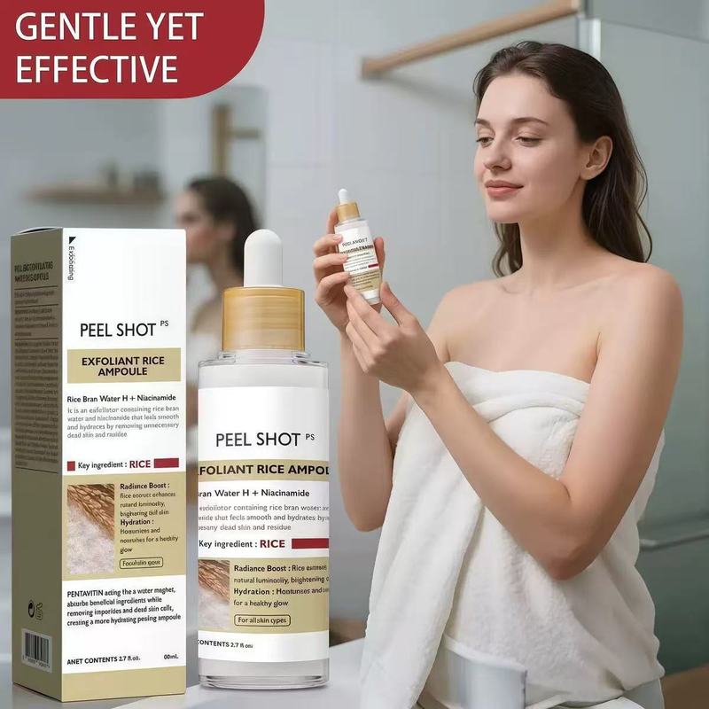 跨境出口PEEL Shot exfoliant rice ampoule大米去角质面部精华液|undefined