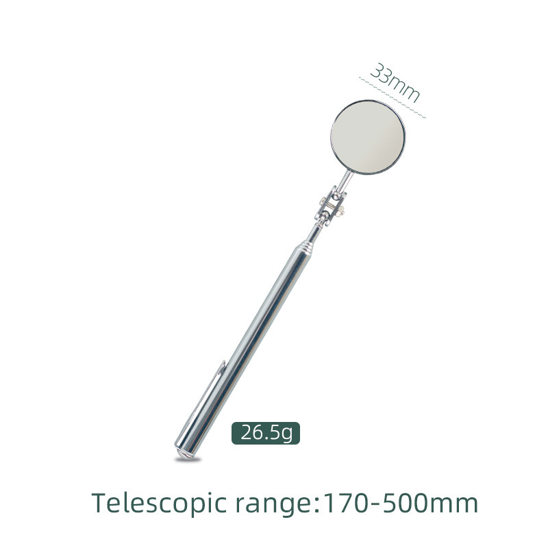 Recogida magnética de dimensión profunda Varilla de imán magnético Varilla de extensión telescópica Herramienta de reparación de automóviles Espejo cuadrado Espejo redondo Cabeza de linterna