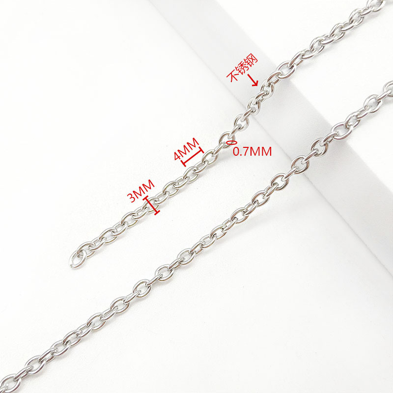 304ステンレスの小さいoチェーンの半製品diy服のアクセサリーのチェーンのチェーンのチェーンのブレスレットのフリンジのo字の銀色のチェーン|undefined
