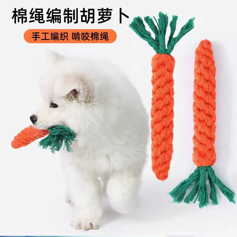 Домашние собаки шлифовальные нити игрушки, морковь и медведь Тедди Бомей щенки, унылые и укушенные
