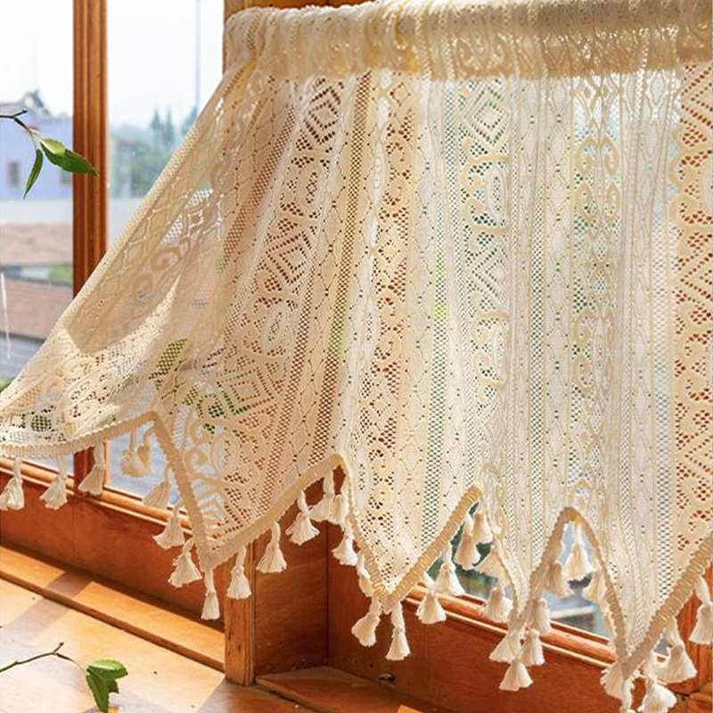Finished products in stock on behalf of cross-border Europe Middle East Bohemian style Su small curtains foreign trade farmhouse foreign trade short curtains