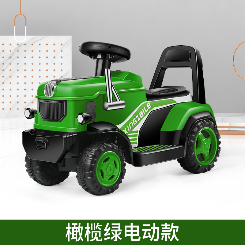 Tractor eléctrico para niños con cubo, coche de juguete grande para niños de 2 a 6 años, coche de carga de cuatro ruedas para niños image 11