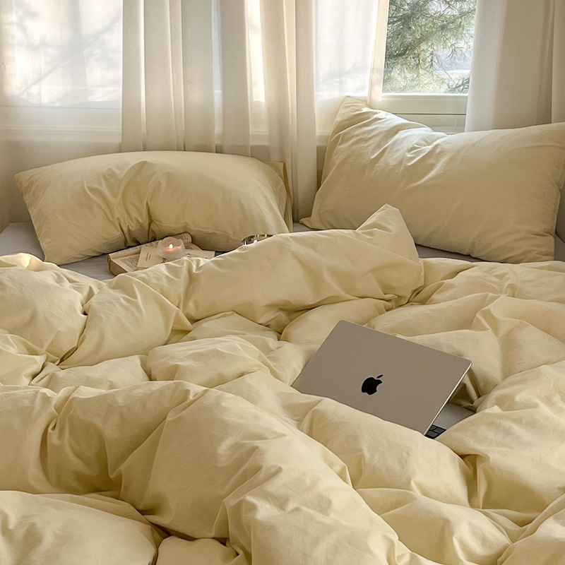 크림 옐로우 라이트 블루