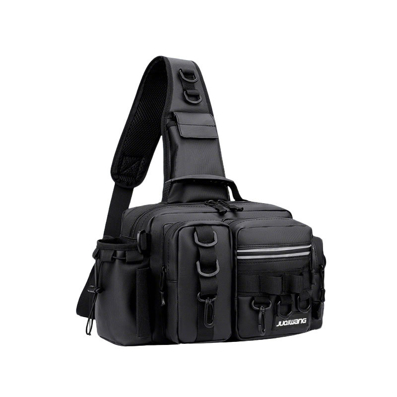 Bolsa de cintura multifuncional, mochila de hombro, mochila de tramo inclinada impermeable y resistente al desgaste, bolsa de almacenamiento para equipos de pesca especiales image 5