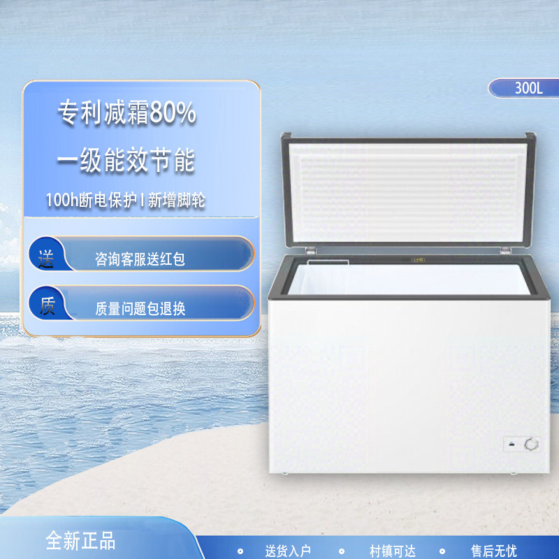 Freezer for Home and Commercial Use, First-Class Energy-Saving, Large Capacity, Horizontal, Fully Frozen, 7-Level Temperature Adjustment, New Model