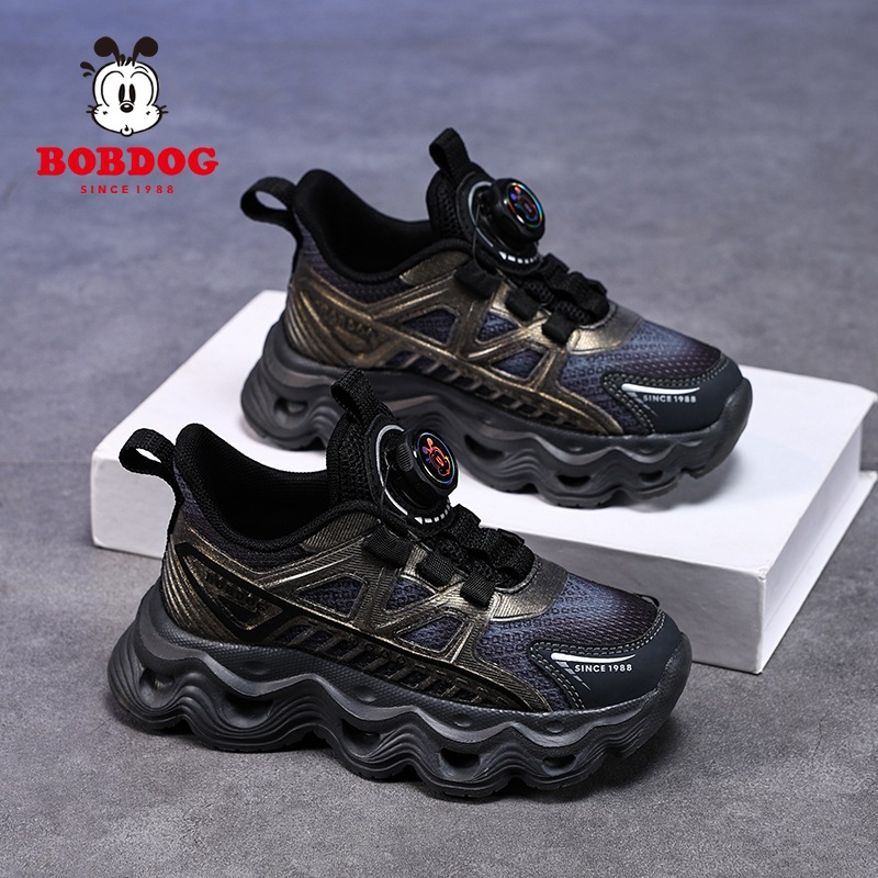 Babudou zapatos para niños zapatos deportivos para niños primavera y otoño nuevo estilo malla transpirable zapatos de papá con botones para niños y niñas