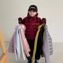 bo童装儿童初冬90白鸭绒针织拼接羽绒服校服神器轻薄羽绒服外套