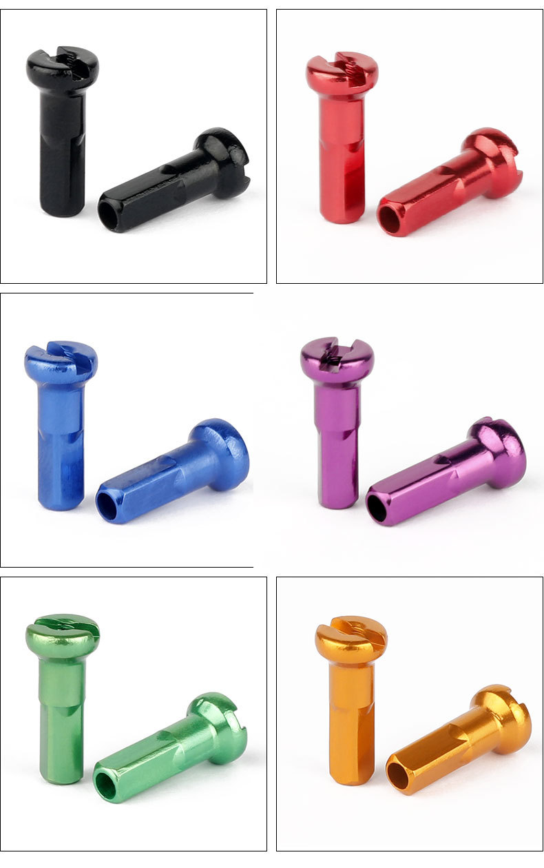 自転車 スポークキャップ 14mm 14g アルミ合金 カラー豊富 マウンテンバイク 
