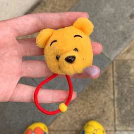 维尼噗噗熊头绳个性可爱学生发圈ins高级感手绳新款学生韩国头饰