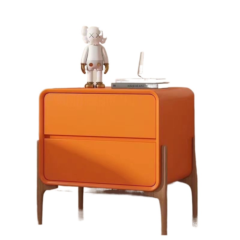 Mesita de noche de instalación gratuita, dormitorio, hogar, lujo ligero, minimalista, multifuncional, armario de noche para el hogar, fábrica de armario de almacenamiento de estilo crema