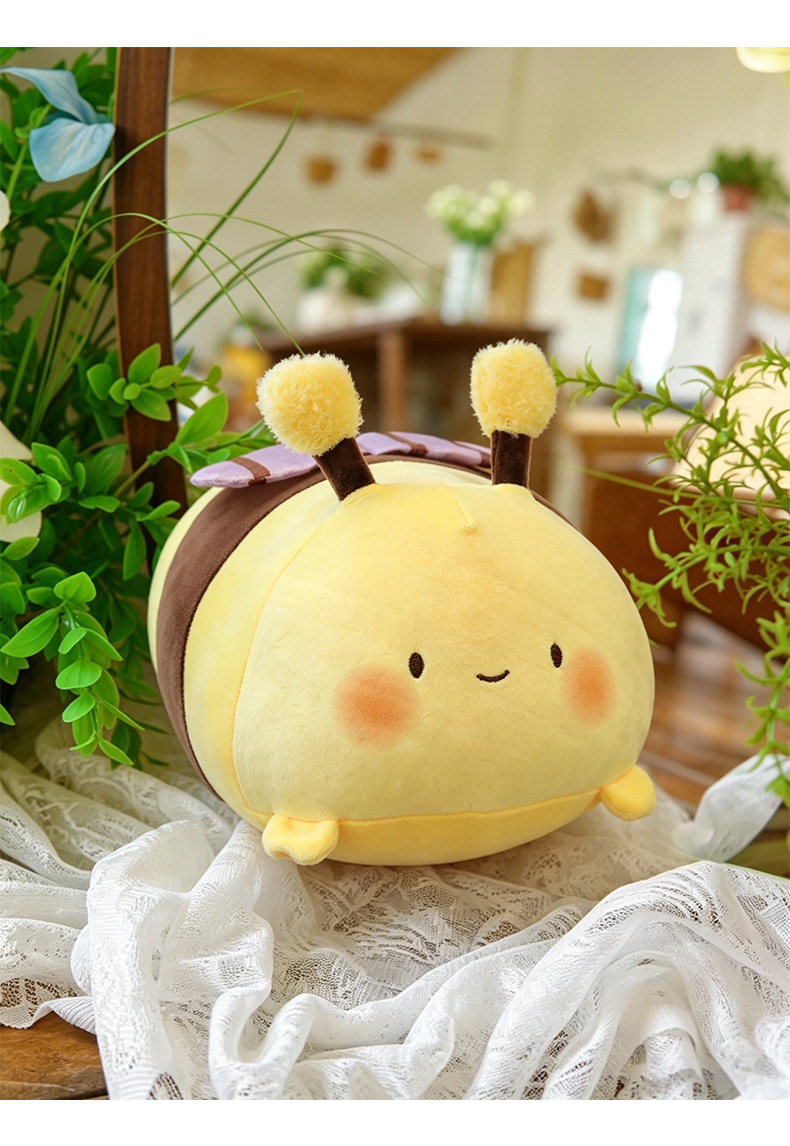 Super soft and elastic little bee plush toy, insect doll, birthday gift, claw machine prize, wholesale