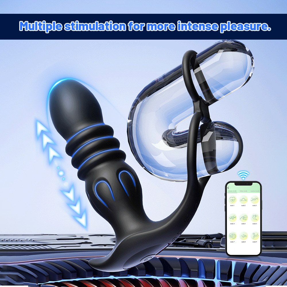 Masajeador de próstata con doble vibración y control por app_voghion.com