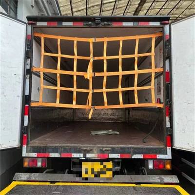Truck E-shaped buckle net pocket cover sealed carriage mesh pull net hanging net container crane net polyester flat strap rope 5cm wide (Trailer rope/net/strap)