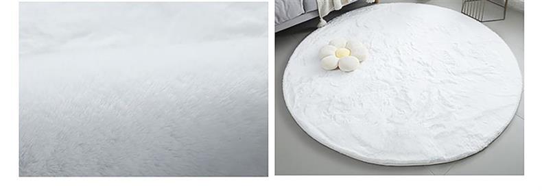 Rabbit Fur Round Carpet Ins Style Accessible Luxury Thickeneded Living Room Coffee Table Blanket Plush Dressing Table Bedroom Bedside Floor Mat
