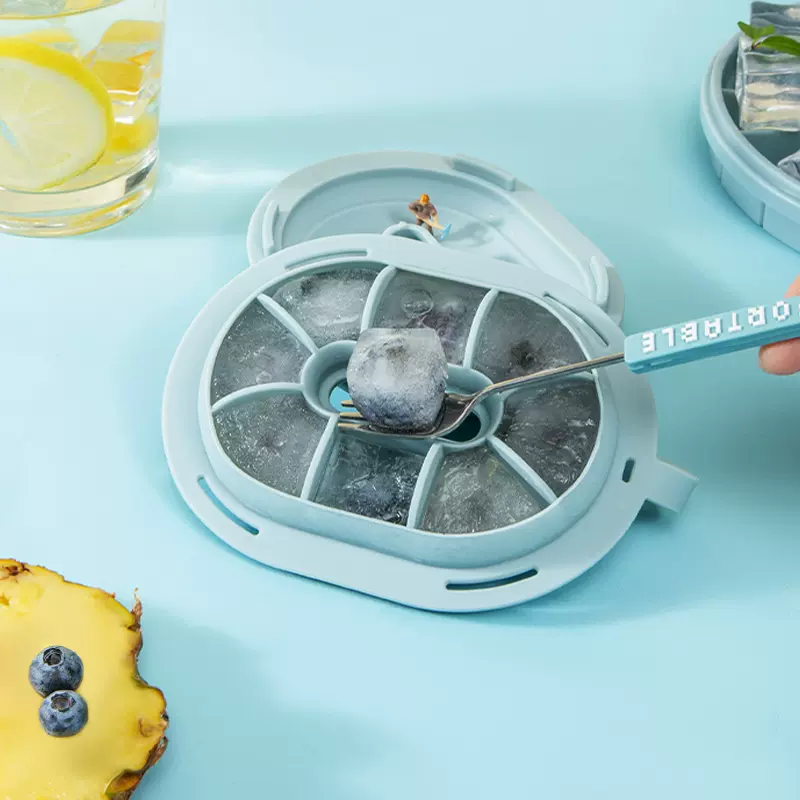 加工定制硅胶冰格食品级制冰容器储冰盒大容量冰块模具夏天制冰盒