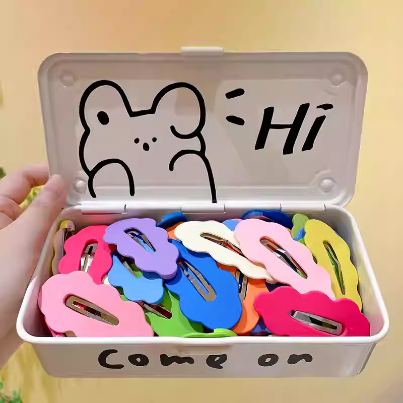 Internet Celebrity Candy Color Cloud Hairpin Sweet Girl Side Clip Ins Broken Hairpin Children's BB Clip 2024 New Women