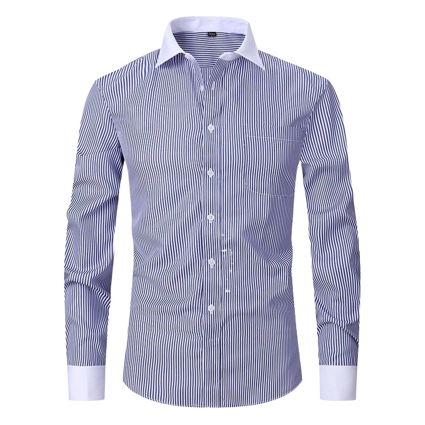 Camisas francesas de otoño transfronterizas para hombres, vestidos de negocios, camisas blancas de manga larga, camisas explosivas de sarga de color sólido para hombres