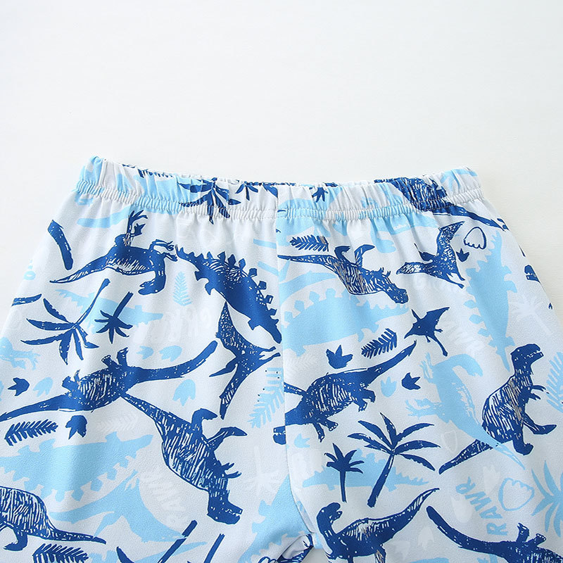 AostaBetty estilo europeo y americano para niños de manga corta ropa casera de dos piezas de verano nuevo juego de cuello redondo casual para niños