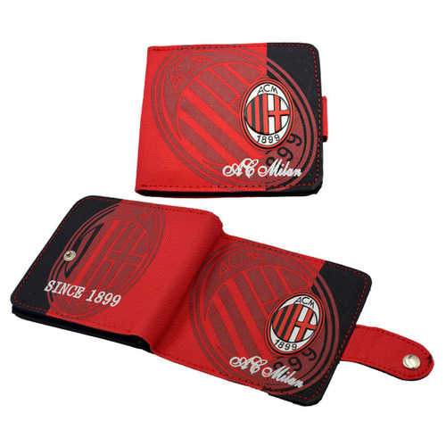 Canvas football fan wallet club crest Chelsea Barcelona Real Madrid AC Arsenal boys sports leather wallet