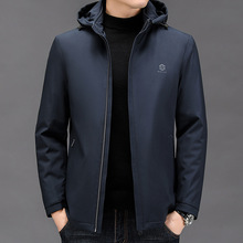 主推品牌中老年可脱卸帽棉服2024冬季新款轻商务休闲保暖外套夹克