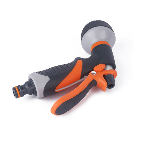 Amazon's best-selling high-pressure car wash water gun multi-function adjustable spray gun garden watering ABS rubber-coated 8-function water gun