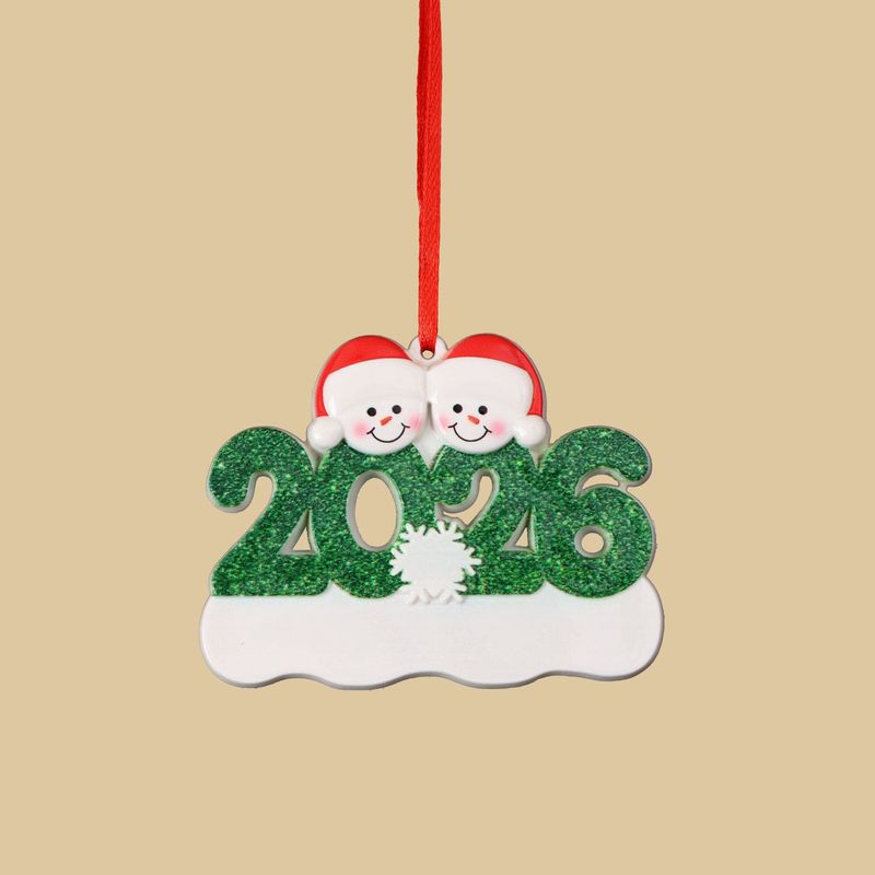 2025 ファミリークリスマス樹脂ペンダント DIY 手書き名クリスマス雪だるまクリスマスツリー装飾カスタマイズ|undefined