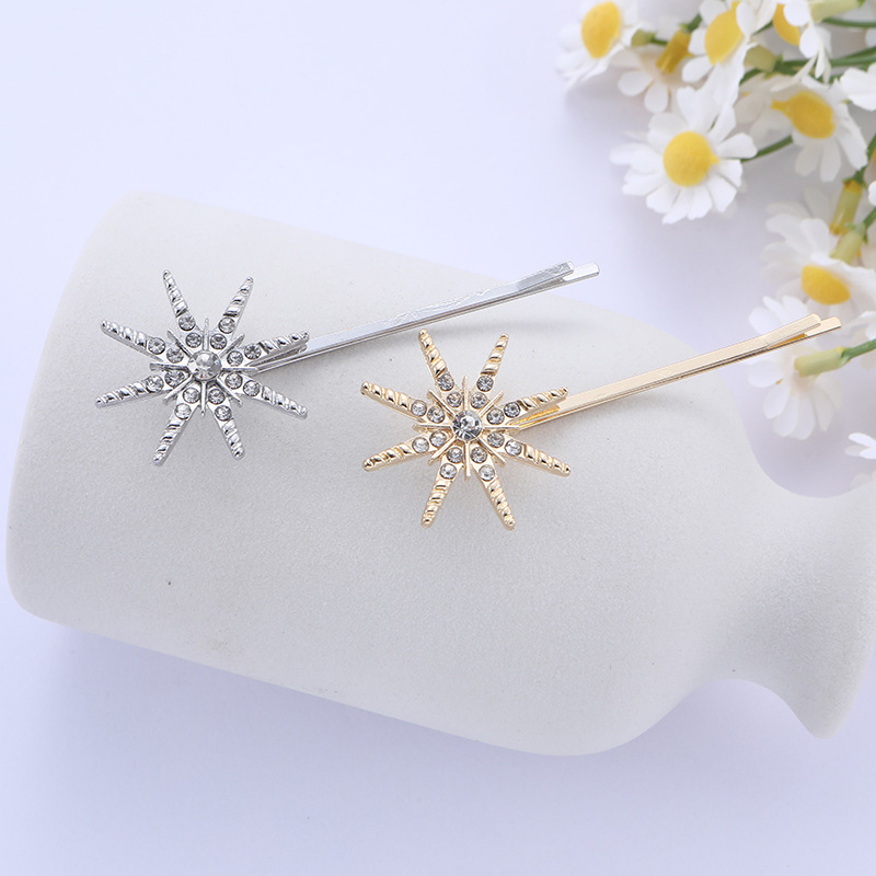 Simple Style Star Alloy Inlay Rhinestones Hair Clip display picture 2