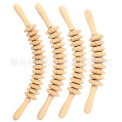 橡木  擀筋棒 筋络疏通  亚马孙跨境 木质肌肉放松狼牙棒按摩器滚