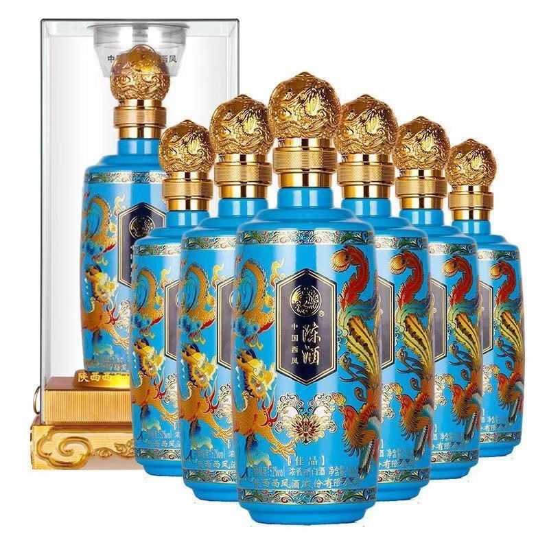 西凤陈酒佳品 52度浓香型白酒批发礼盒装整箱500ML*6瓶白酒