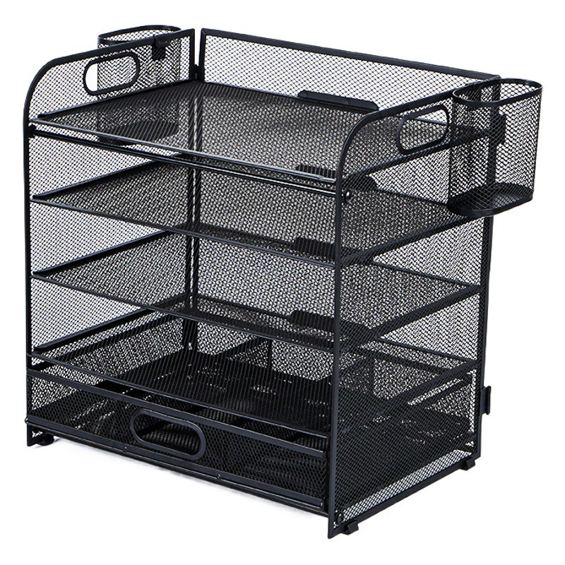 Металлическая 5-уровневая офисная стойка для документов формата А4 с выдвижными ящиками, для хранения документов, для трансграничного использования