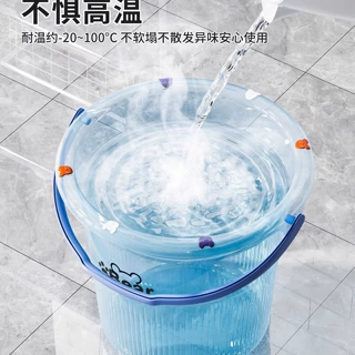学生宿舍盆桶套装在校生透明手提塑料水桶家用大号储水桶洗衣洗澡