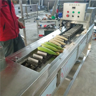 新疆即食水果玉米切段机 速冻玉米加工成套设备家 玉米切头去尾机